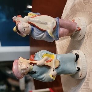 VINTAGE FIGURES OF JAPONES PLAYING INTRUMENTS